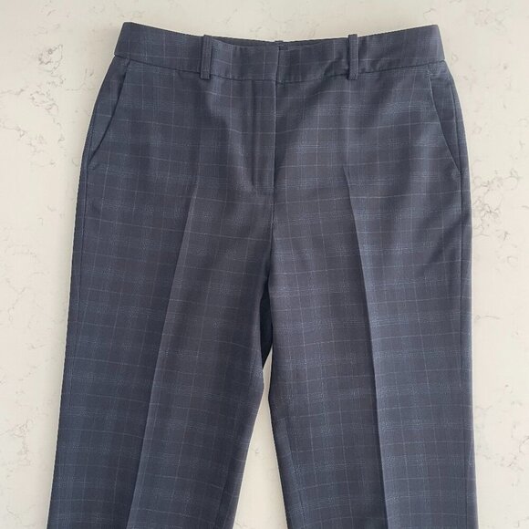 Brooks Brothers REDA Brookscool Lined Plaid 100% Merino Wool Pants Navy Sz 10 - Picture 5 of 13